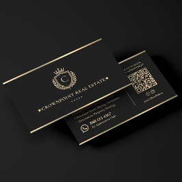 Executive Fastighetskonsult Faux Guld Crest Visitkort