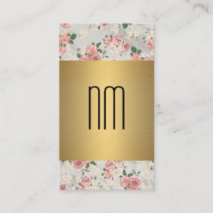 Executive Guld Blommönster Series med Monogram Visitkort