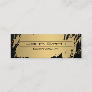 Executive Guld Brushed Lush Black Mini Visitkort