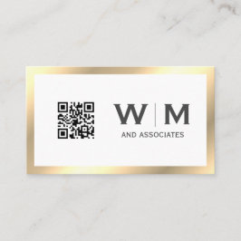 Executive Guld Classic Monogram | QR-KOD Visitkort