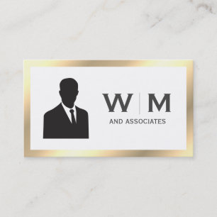 Executive Guld Classic Monogram Visitkort