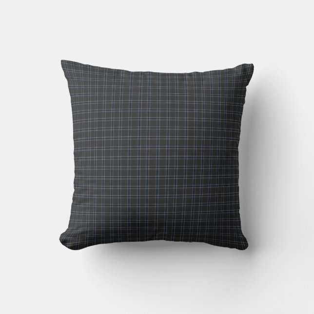 Executive Heritage Rutig | Lyx Charcoal & Marinblå Kudde (Framsida)