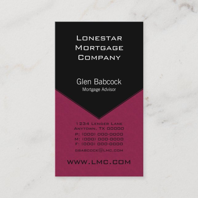 Executive Kant Affärskort, Azalea Visitkort (Framsida)