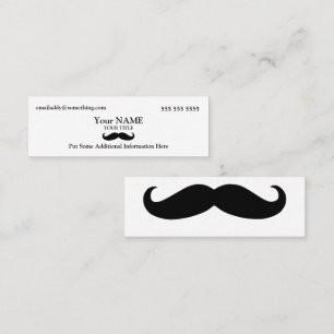 Executive Mustache Mini Visitkort