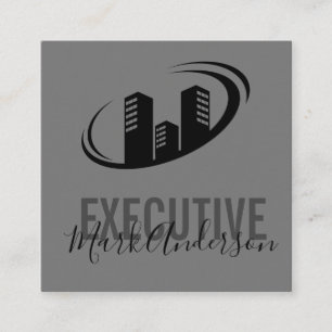 Executive Namnteckning Series CHEF Fyrkantigt Visitkort