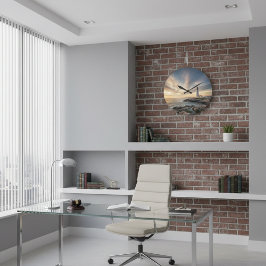 Executive Office Lighthouse Acrylic Wall Clock Stor Klocka