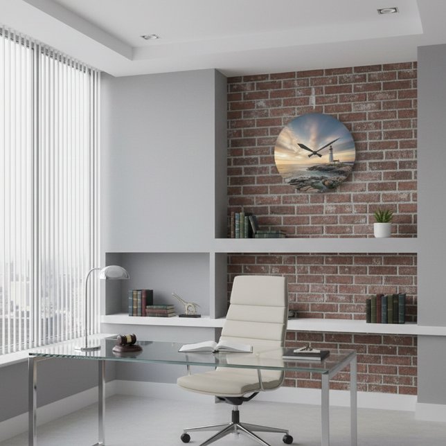 Executive Office Lighthouse Acrylic Wall Clock Stor Klocka (Skapare uppladdad)