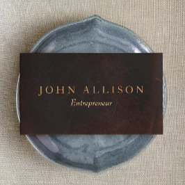 Executive Professionell Vintage Brown Leather Visitkort