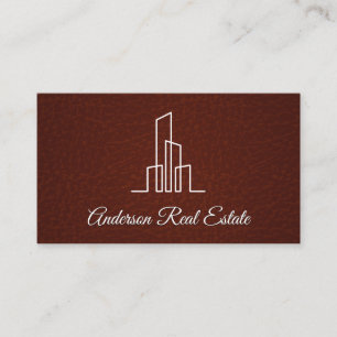 Executive Red Leather   Realtor   Metropolis Visitkort