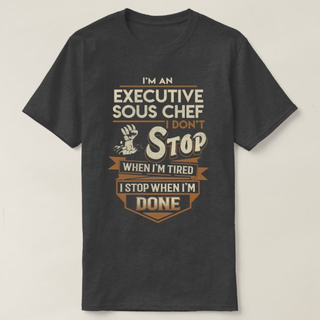 Executive Sous Chef I stoppas när ett objekt för j T Shirt (Design framsida)