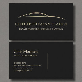 Executive Transport Modern Black & Gold Visitkort
