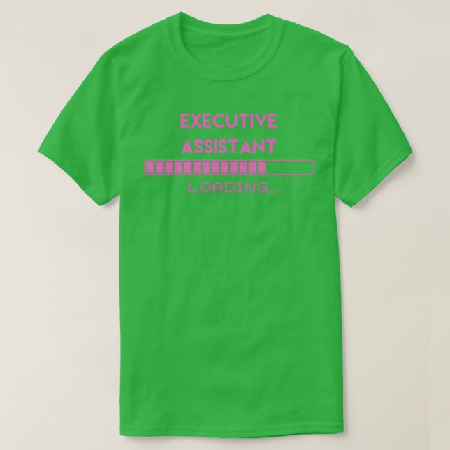Exekutiv assistent vid lastning av Rosa T Shirt (Design framsida)