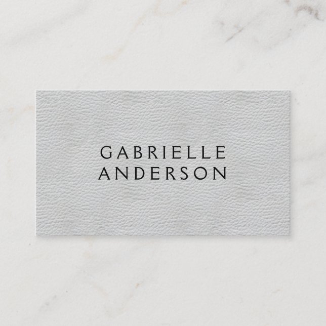 Exekutiv Elegant Grå Läder Visitkort (Framsida)