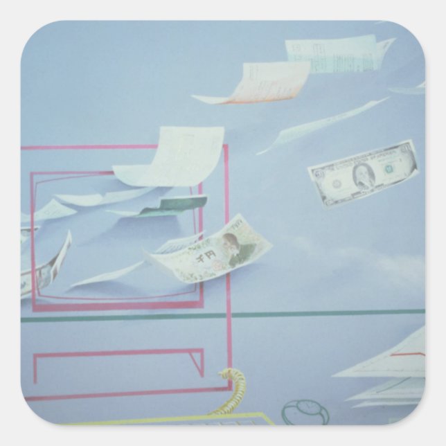 Exekutiva medel I Fyrkantigt Klistermärke (Framsida)