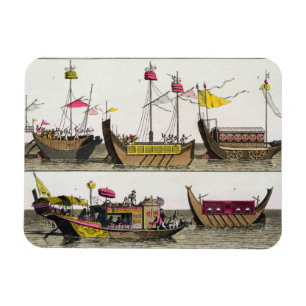 Exempel av kinesiska frakter, illustration från magnet