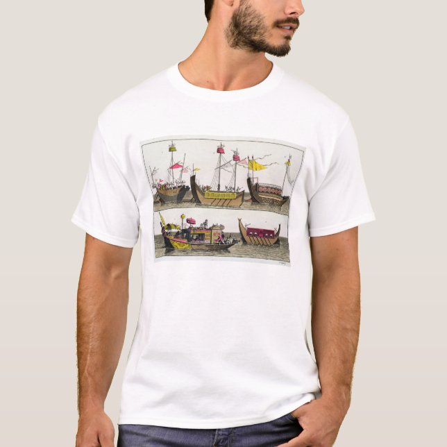 Exempel av kinesiska frakter, illustration från tee (Framsida)