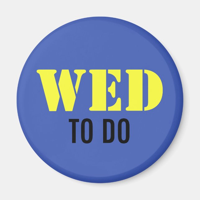 EXEMPEL: ENDAST FÄRG / blå + texten Magnet (Framsidan)