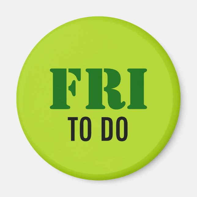 EXEMPEL: ENDAST FÄRG / ljust grönt + din text Magnet (Framsidan)