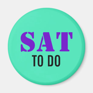 EXEMPEL: ENDAST FÄRG / mynta + din text Magnet