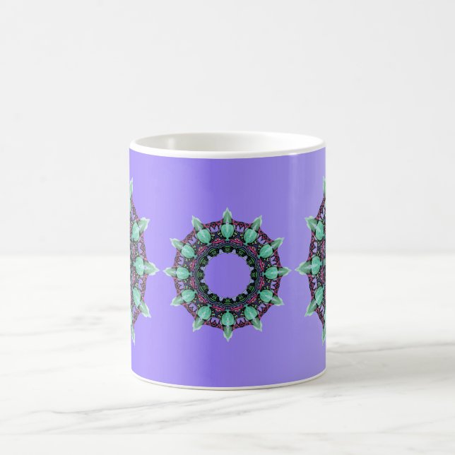 EXEMPEL ENDAST FÄRG-övertoningar - violett Kaffemugg (Center)