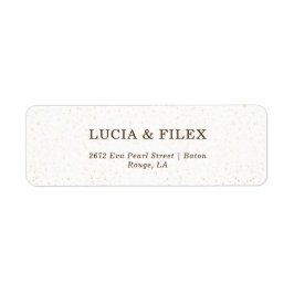 Exempel Golden Dust Bröllop Retrun Adress Returadress Etikett