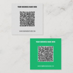 Exempel på Affärskortet QR-kod i design Fyrkantigt Visitkort