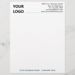 Exempel på anpassningsbar Company Logotyp Branded Brevhuvud