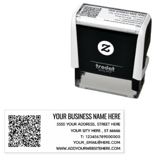 Exempel på egna QR-koder i Adress Självfärgande Stämpel