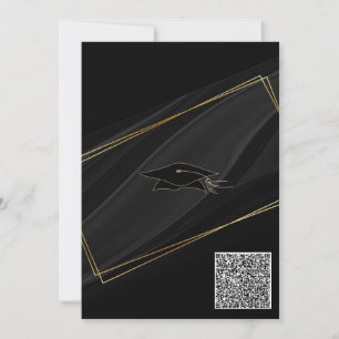 Exempel på inbjudan till Studenten i Black Guld QR