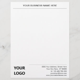 Exempel på Info Business Letterhead för Logotyp i Brevhuvud