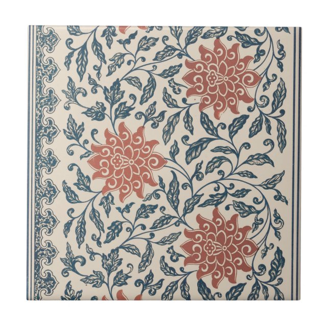 Exempel på kinesisk Ornament Pl. 41 av Owen Jones Kakelplatta (Framsidan)