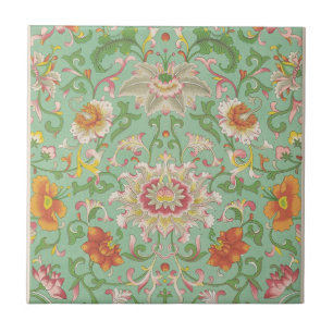 Exempel på kinesiskt prydnadsbrev Pl. 67 från Owen Kakelplatta