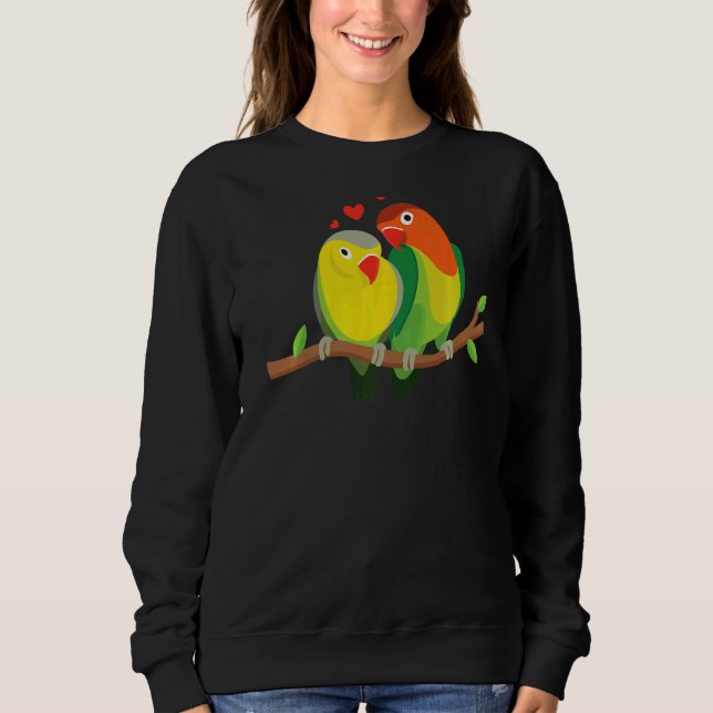 Exempel på Loving Birds Cute Bird Graphic T Shirt (Framsida)