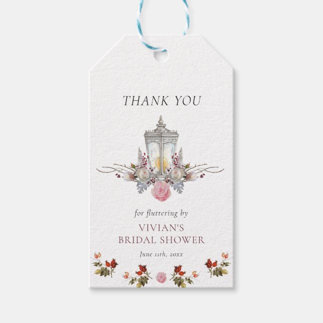 Exempel på Märkrn Ro Möhippa Gift för Rustic Blomm Presentetikett (Framsidan)