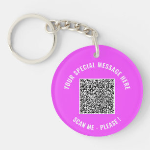 Exempel på QR-kod och Anpassningsbar-nyckelkedja