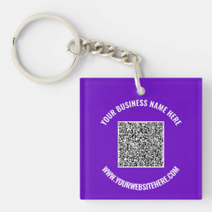 Exempel på QR-kod och textbefordringsnyckelkedja