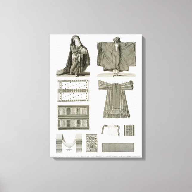 Exempel på Silke och egyptiska kuster från Desc Canvastryck (Framsida)