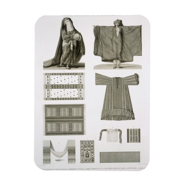 Exempel på Silke och egyptiska kuster från Desc Magnet (Vertikal)