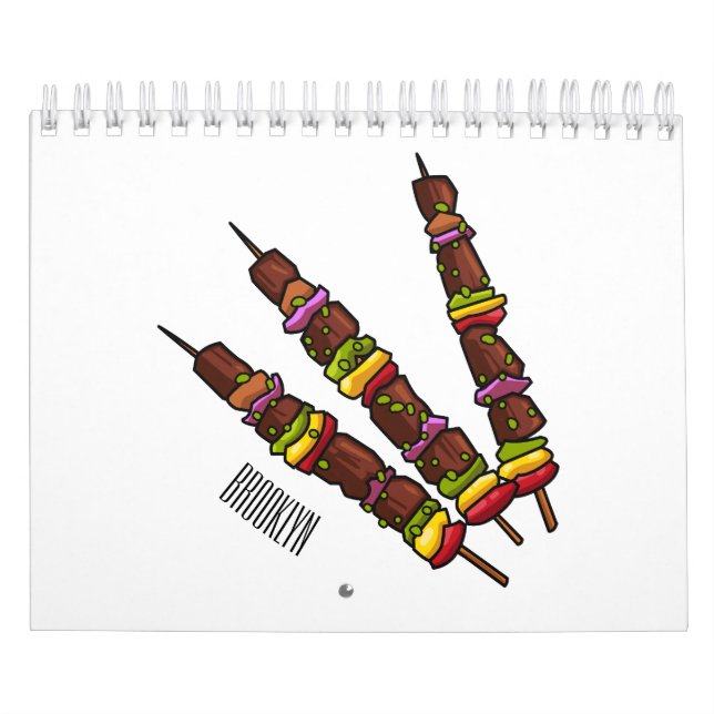 Exempel på tecknad av livsmedel kalender (Omslag)