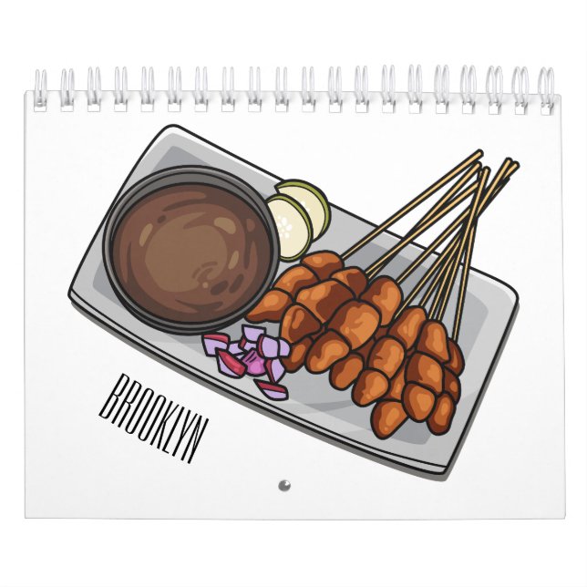 Exempel på tecknad av livsmedel kalender (Omslag)