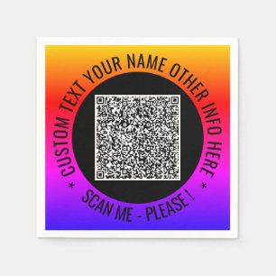 Exempel på textblöjor för QR-Anpassningsbarna Pappersservett