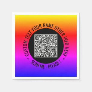 Exempel på textblöjor för QR-Anpassningsbarna Pappersservett