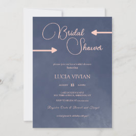 Exempel på typografi - blå Möhippa Inbjudningar