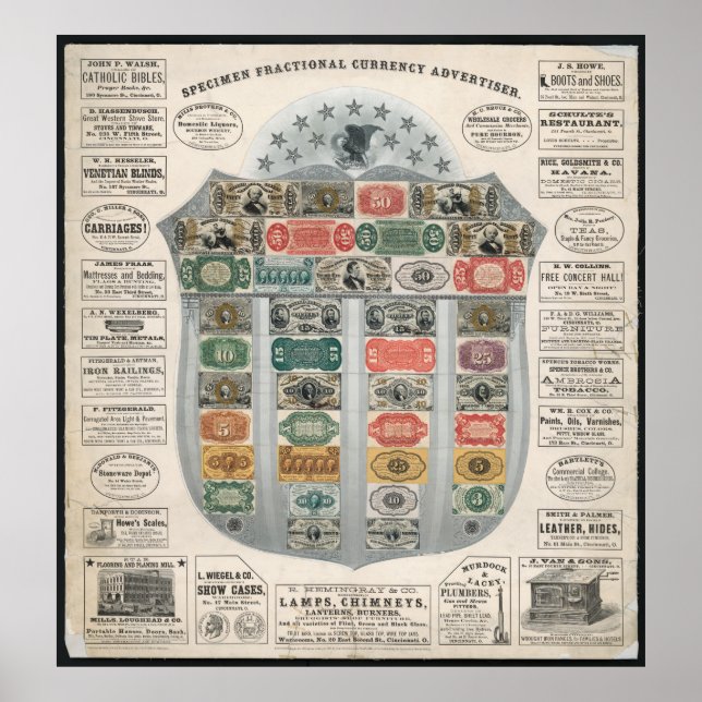 EXEMPEL RACTIONAL VALRENCY ADVERTISER C. 1867 POSTER (Framsidan)