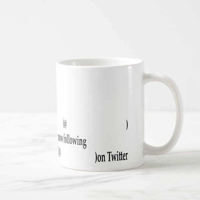 Exempel som följer på Twitter-tilläggstext Kaffemugg (Höger)