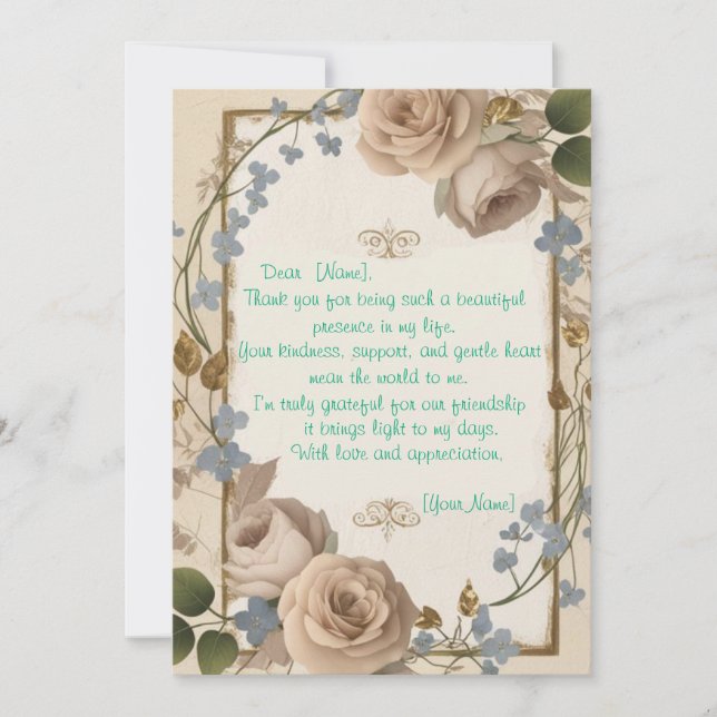 exempelmeddelande om tacksamhet till någon som gic inbjudningar (Framsida)