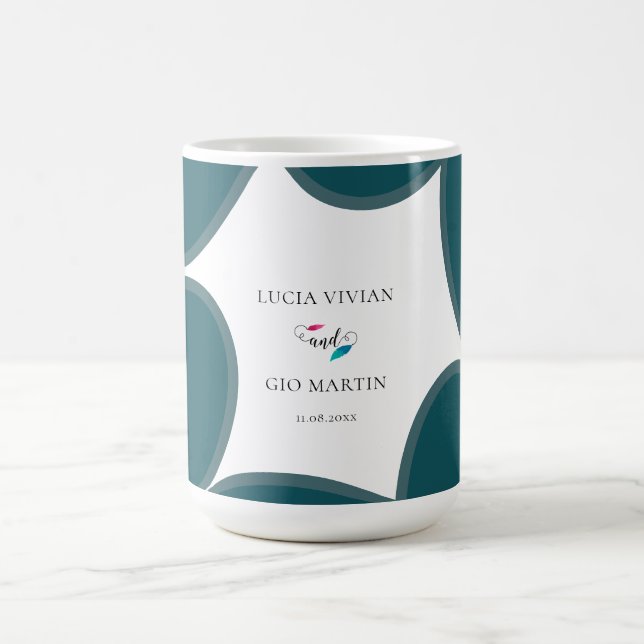 Exempelvis Forest Grönt Wedding Favor Mugg (Center)