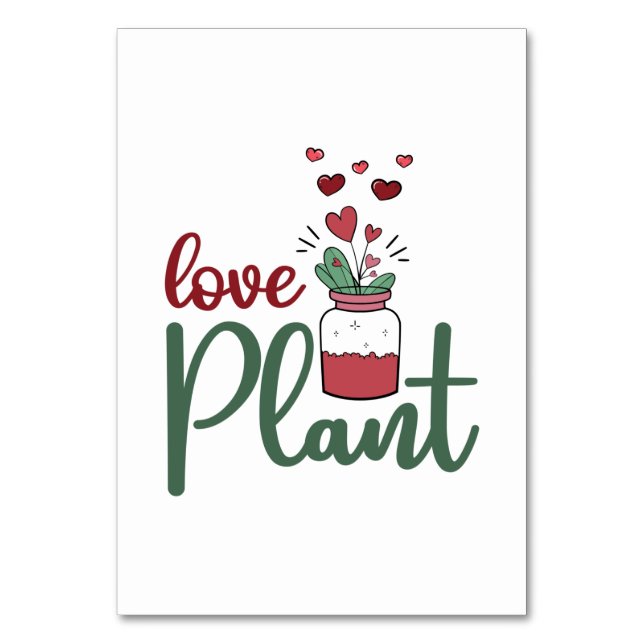 Exempelvis Gift Kärlek Plant Bordsnummer (Framsidan)