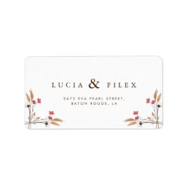 Exempelvis Kor Wildblomma Adress Adressetikett