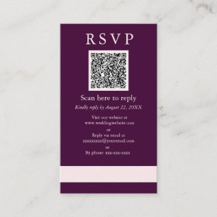 Exempelvis Royal Crimson Bröllop QR OSA Tilläggskort